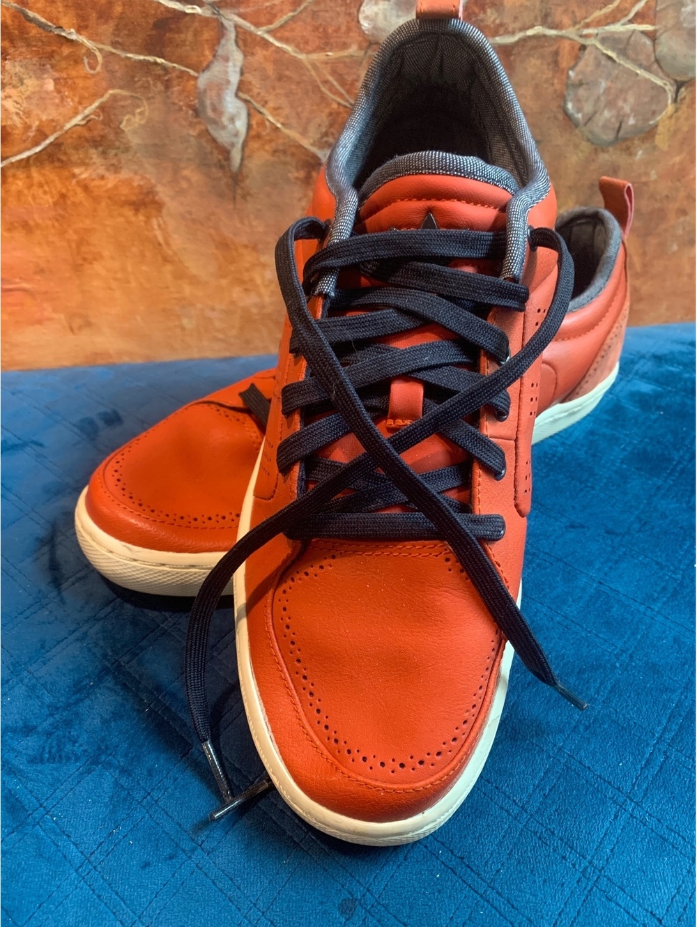 Vintage Adidas Originals AR-D1 Low, Red Leather Casual Sneakers with Black Laces